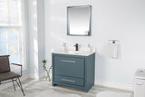 Mila Collection 36 inch Bathroom Vanity with Quartz Countertop and Undermount Ceramic Sink