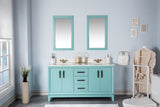 Fabia Collection 60 inch Bathroom Vanity with Quartz Countertop and Undermount Ceramic Sink