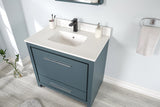 Mila Collection 36 inch Bathroom Vanity with Quartz Countertop and Undermount Ceramic Sink