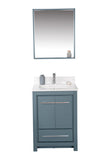 Mila Collection 24 inch Bathroom Vanity with Quartz Countertop and Undermount Ceramic Sink