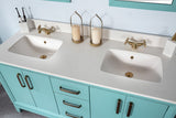 Fabia Collection 60 inch Bathroom Vanity with Quartz Countertop and Undermount Ceramic Sink