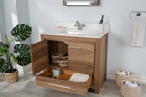 Mila Collection 36 inch Bathroom Vanity with Quartz Countertop and Undermount Ceramic Sink