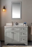 Livia 42 " Gray Single Bathroom Vanity | Quartz Countertop