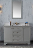 Livia 48 " Gray Single Bathroom Vanity | Quartz Countertop