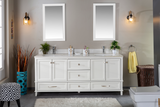 Nera 72" Gray Double Bathroom Vanity | Quartz Countertop